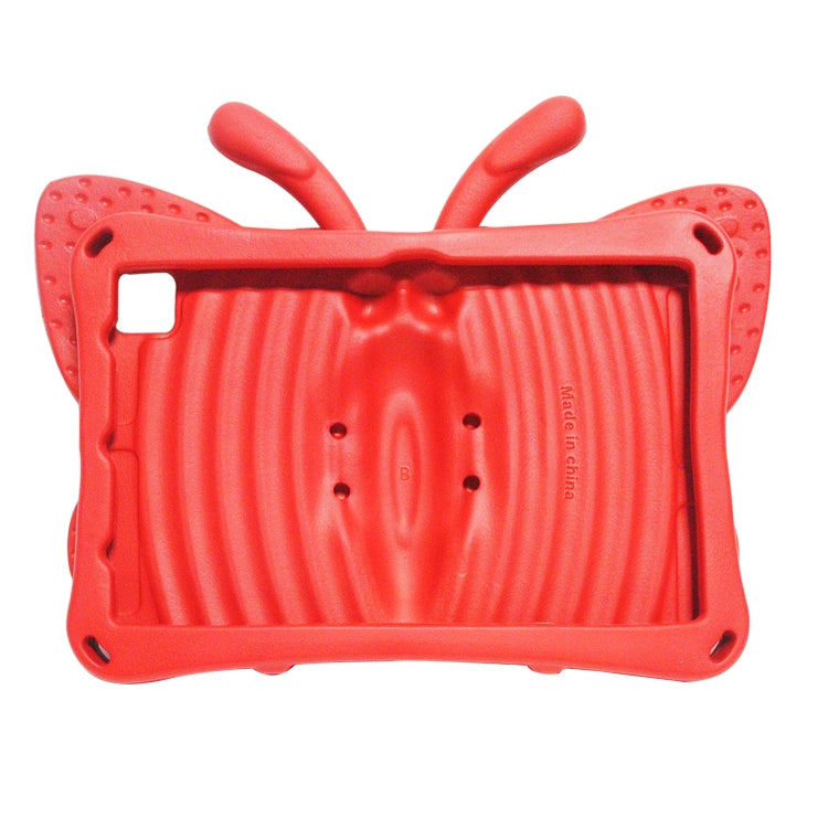 For Lenovo Tab M10 Plus TB-X606F/X 10.1 Butterfly Bracket Style EVA Children Falling Proof Cover Protective Case(Red) - Lenovo by PMC TechLife | Online Shopping South Africa | PMC TechLife | Buy Now Pay Later Mobicred