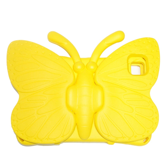 For Lenovo Tab M10 Plus TB-X606F/X 10.1 Butterfly Bracket Style EVA Children Falling Proof Cover Protective Case(Yellow)