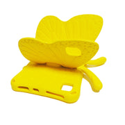 For Lenovo Tab M10 Plus TB-X606F/X 10.1 Butterfly Bracket Style EVA Children Falling Proof Cover Protective Case(Yellow)