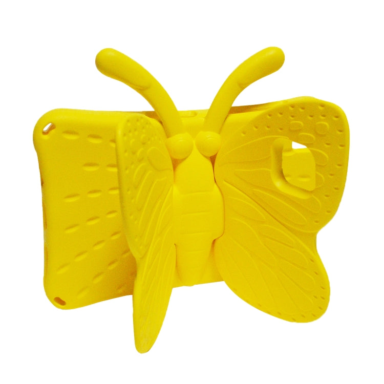 For Lenovo Tab M10 Plus TB-X606F/X 10.1 Butterfly Bracket Style EVA Children Falling Proof Cover Protective Case(Yellow)