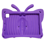 For Lenovo Tab M10 Plus TB-X606F/X 10.1 Butterfly Bracket Style EVA Children Falling Proof Cover Protective Case(Purple)