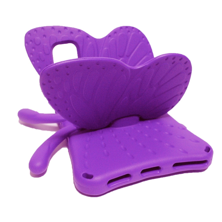 For Lenovo Tab M10 Plus TB-X606F/X 10.1 Butterfly Bracket Style EVA Children Falling Proof Cover Protective Case(Purple)
