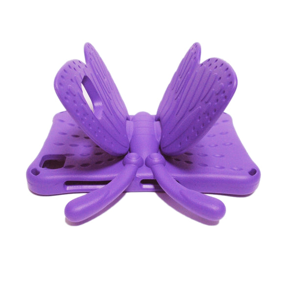 For Lenovo Tab M10 Plus TB-X606F/X 10.1 Butterfly Bracket Style EVA Children Falling Proof Cover Protective Case(Purple)