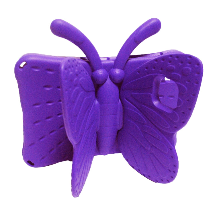 For Lenovo Tab M10 Plus TB-X606F/X 10.1 Butterfly Bracket Style EVA Children Falling Proof Cover Protective Case(Purple)