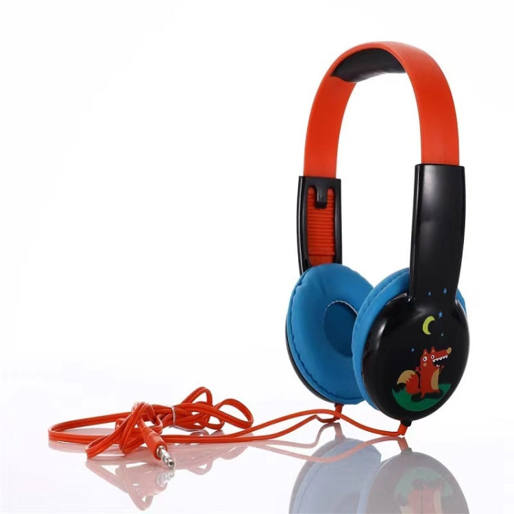 KID101 Portable Cute Children Learning Wired Headphone(Black Red) - Multimedia Headset by PMC TechLife | Online Shopping South Africa | PMC TechLife | Buy Now Pay Later Mobicred
