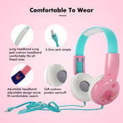 KID101 Portable Cute Children Learning Wired Headphone(Black Yellow)