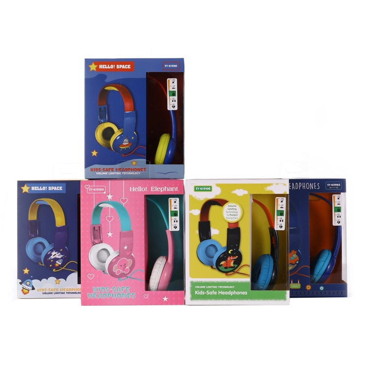 KID101 Portable Cute Children Learning Wired Headphone(Blue Red) - Multimedia Headset by PMC TechLife | Online Shopping South Africa | PMC TechLife | Buy Now Pay Later Mobicred