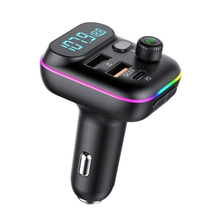 T70 Car MP3 Player FM Transmitter with Bluetooth USB Car Mobile Charger QC3.0 Quick Charge U Disk Music Player FM Modulator - Bluetooth Car Kits by PMC TechLife | Online Shopping South Africa | PMC TechLife | Buy Now Pay Later Mobicred