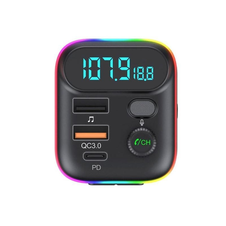 T70 Car MP3 Player FM Transmitter with Bluetooth USB Car Mobile Charger QC3.0 Quick Charge U Disk Music Player FM Modulator - Bluetooth Car Kits by PMC TechLife | Online Shopping South Africa | PMC TechLife | Buy Now Pay Later Mobicred