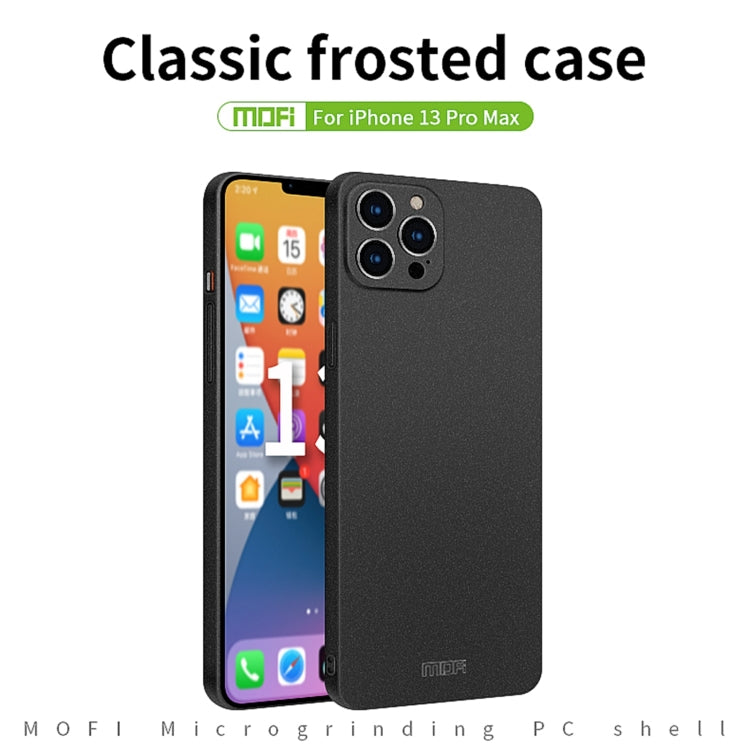 For iPhone 13 Pro Max MOFI Fandun Series Frosted PC Ultra-thin All-inclusive Protective Case (Green)
