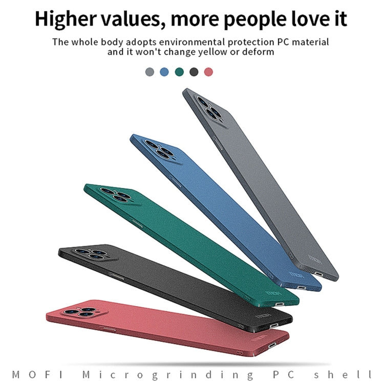 For iPhone 13 Pro Max MOFI Fandun Series Frosted PC Ultra-thin All-inclusive Protective Case (Green)