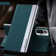 For Xiaomi Mi 10T / Mi 10T Pro Side Electroplated Magnetic Ultra-Thin Horizontal Flip Leather Case with Holder(Green) - free shipping - PMC TechLife - Order now!