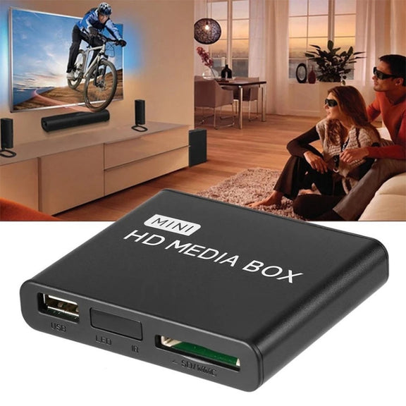 X9 Mini HD HDD Multimedia Player 4K Video Loop USB External Media Player AD Player(US Plug)