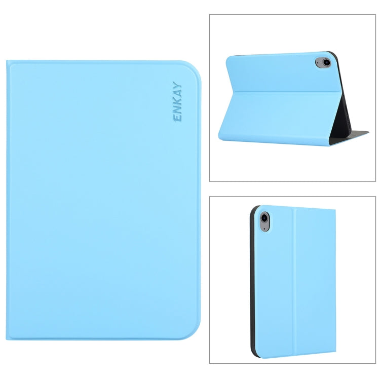 For iiPad mini 2024 / mini 6 ENKAY Horizontal Flip PU Leather + TPU Smart Tablet Case with Holder & Sleep / Wake-up Function(Light Blue) - free shipping - PMc TechLife - Order now!