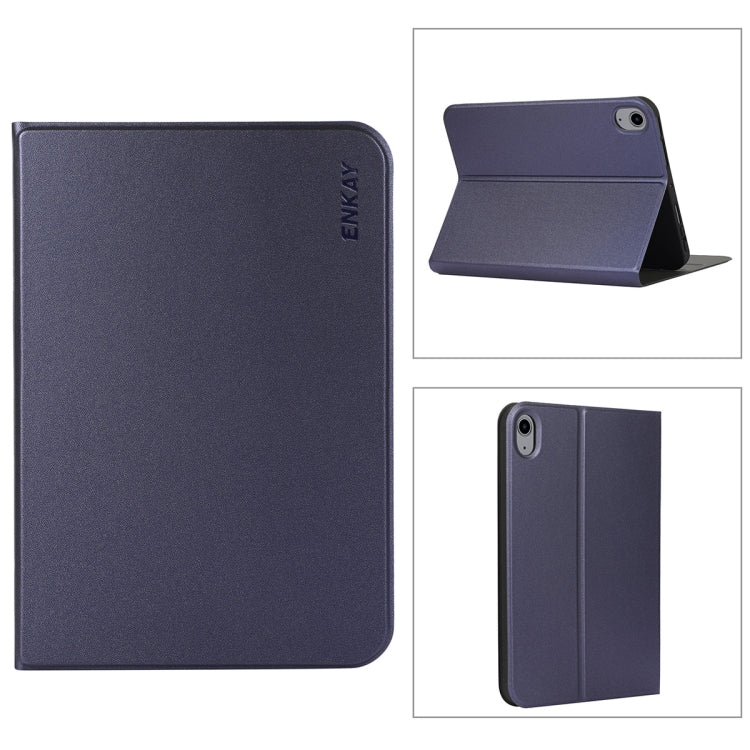 For iPad mini 2024 / mini 6 ENKAY Horizontal Flip PU Leather + TPU Smart Tablet Case with Holder & Sleep / Wake-up Function(Dark Blue) - free shipping - PMc TechLife - Order now!