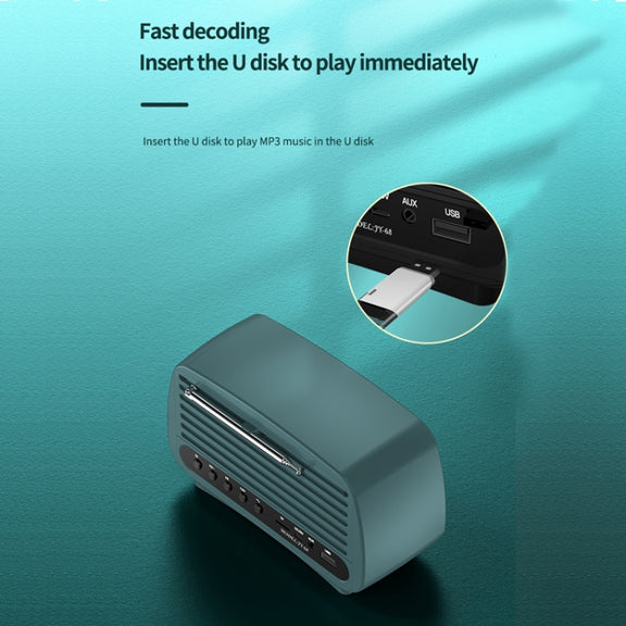 OneDer JY68 Wireless Bluetooth Speaker 3D Surround Stereo FM Radio Music Player Subwoofer(Black)