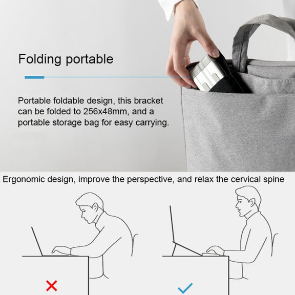 JP-2 Universal Aluminum Alloy Folding Laptop Stand