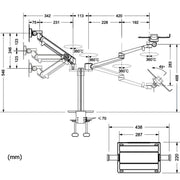 OL-3S Aluminum Height Adjustable Desktop Computer Stand for 17-32 inch and 12-17 inch Monitor(Black)