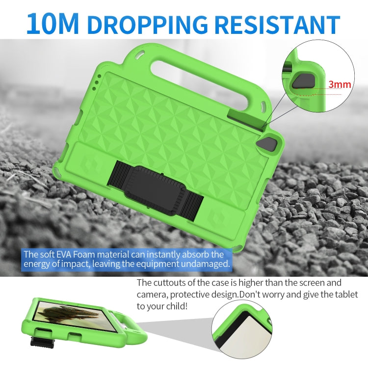 For Lenovo M10 X306X / X306F Diamond Series EVA Anti-Fall Shockproof Sleeve Protective Shell Case with Holder & Strap(Green)