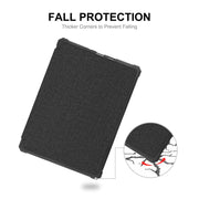 For Amazon Kindle Paperwhite 5 2021 ENKAY Solid Color Denim Texture Horizontal Flip Leather Tablet Case with Sleep / Wake-up Function(Black)