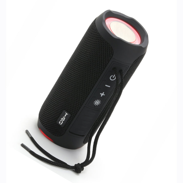 T&G TG227 Outdoor Portable Water-resistant Bluetooth Music Speaker with LED Support FM / TF / USB(Black)