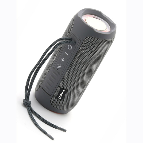 T&G TG227 Outdoor Portable Water-resistant Bluetooth Music Speaker with LED Support FM / TF / USB(Gray)
