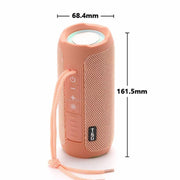 T&G TG227 Outdoor Portable Water-resistant Bluetooth Music Speaker with LED Support FM / TF / USB(Black)