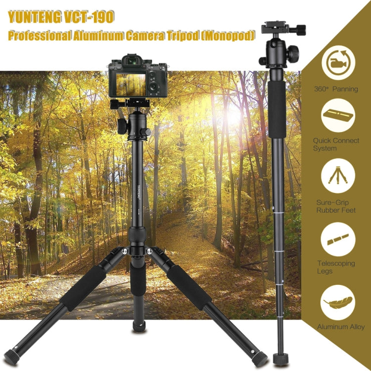 YUNTENG VCT-190 Aluminum Tripod Mount Monopod with Ball Head - free shipping - PMC TechLife - Order now!