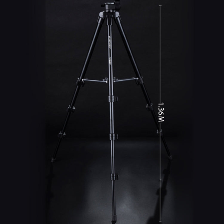 YUNTENG VCT-521 Aluminum Alloy Tripod Mount with Three-Dimensional Tripod Head - Tripods by YUNTENG | Online Shopping South Africa | PMC TechLife | Buy Now Pay Later Mobicred