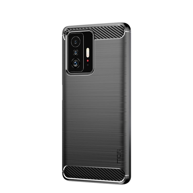 For Xiaomi Mi 11T / 11T Pro MOFI Gentleness Series Brushed Texture Carbon Fiber Soft TPU Phone Case(Black) - Xiaomi Cases by MOFI | Online Shopping South Africa | PMC TechLife