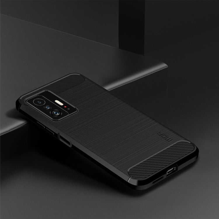 For Xiaomi Mi 11T / 11T Pro MOFI Gentleness Series Brushed Texture Carbon Fiber Soft TPU Phone Case(Black) - Xiaomi Cases by MOFI | Online Shopping South Africa | PMC TechLife