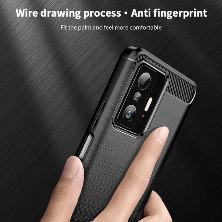 For Xiaomi Mi 11T / 11T Pro MOFI Gentleness Series Brushed Texture Carbon Fiber Soft TPU Phone Case(Black) - Xiaomi Cases by MOFI | Online Shopping South Africa | PMC TechLife