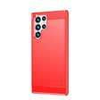 For Samsung Galaxy S22 Ultra 5G MOFI Gentleness Series Brushed Texture Carbon Fiber Soft TPU Case(Red) - Galaxy S22 Ultra 5G Cases by MOFI | Online Shopping South Africa | PMC TechLife | Buy Now Pay Later Mobicred
