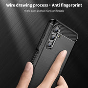For Samsung Galaxy A13 5G MOFI Gentleness Series Brushed Texture Carbon Fiber Soft TPU Case(Black)