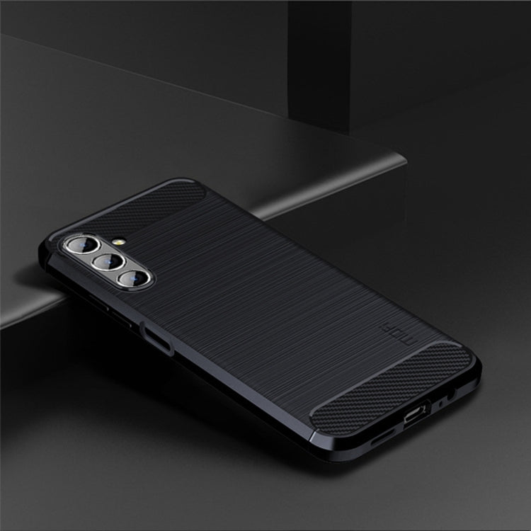 For Samsung Galaxy A13 5G MOFI Gentleness Series Brushed Texture Carbon Fiber Soft TPU Case(Blue) - free shipping - PMC TechLife - Order now!