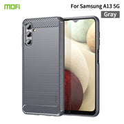 For Samsung Galaxy A13 5G MOFI Gentleness Series Brushed Texture Carbon Fiber Soft TPU Case(Gray)