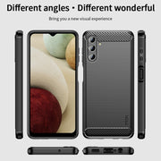 For Samsung Galaxy A13 5G MOFI Gentleness Series Brushed Texture Carbon Fiber Soft TPU Case(Red)