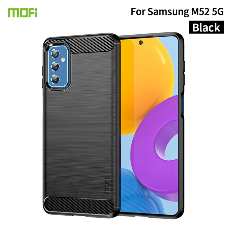 For Samsung Galaxy M52 5G MOFI Gentleness Series Brushed Texture Carbon Fiber Soft TPU Case(Black) - Galaxy Phone Cases by MOFI | Online Shopping South Africa | PMC TechLife | Buy Now Pay Later Mobicred