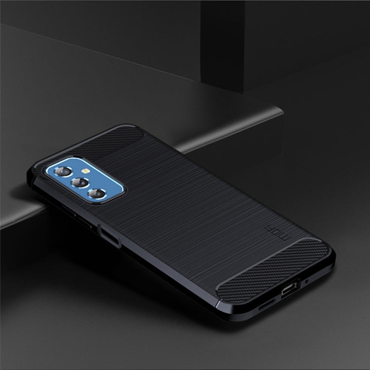 For Samsung Galaxy M52 5G MOFI Gentleness Series Brushed Texture Carbon Fiber Soft TPU Case(Blue) - Galaxy Phone Cases by MOFI | Online Shopping South Africa | PMC TechLife | Buy Now Pay Later Mobicred