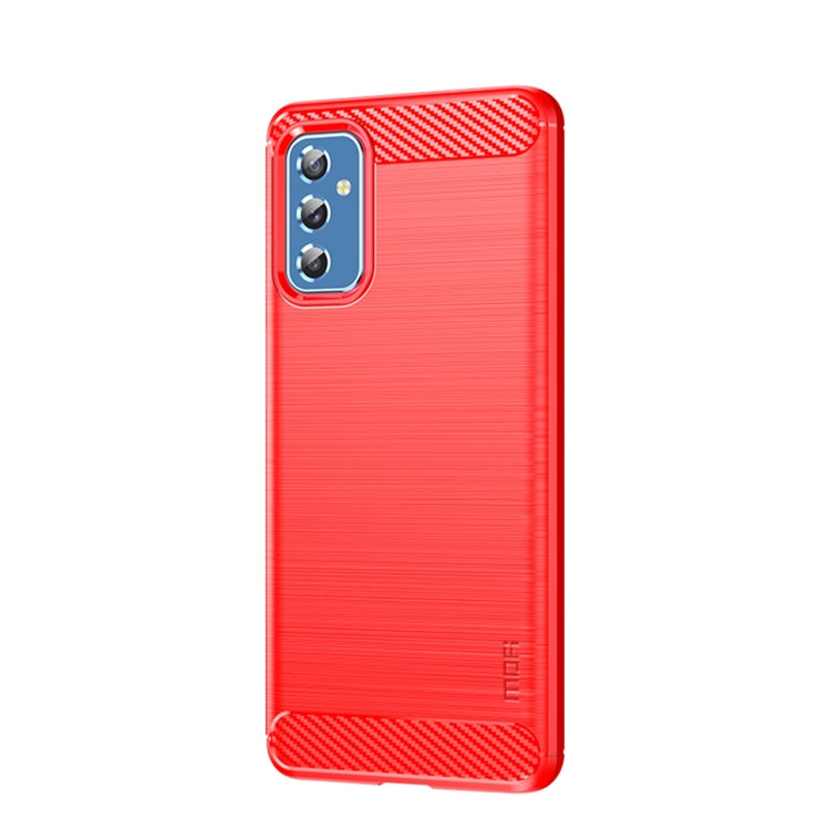 For Samsung Galaxy M52 5G MOFI Gentleness Series Brushed Texture Carbon Fiber Soft TPU Case(Red) - Galaxy Phone Cases by MOFI | Online Shopping South Africa | PMC TechLife | Buy Now Pay Later Mobicred