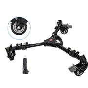 YUNTENG 901 Aluminium Alloy Camera Tripod Foot Wheel Pulley Base, Load 30KG