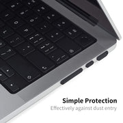ENKAY Hat-Prince Silicone Anti-dust Plugs for MacBook Air 13.6 2022/2024 A2681 (M2) / A3113 (M3)(Translucent)