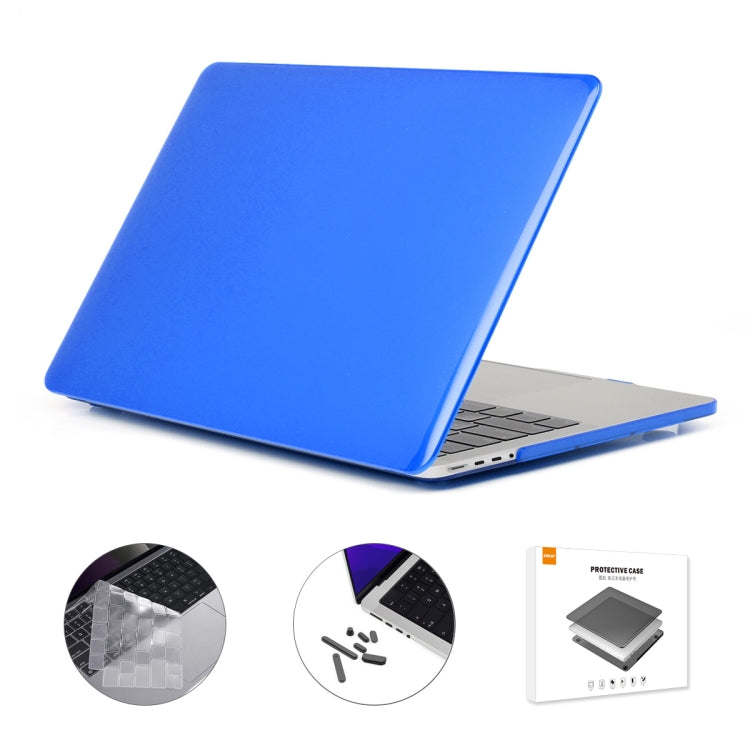 ENKAY Hat-Prince 3 in 1 Crystal Laptop Protective Case + TPU Keyboard Film + Anti-dust Plugs Set for MacBook Pro 16.2 inch A2485 2021/A2880 2023, Version:US Version(Dark Blue) - free shipping - PMC Jewellery - Order now!