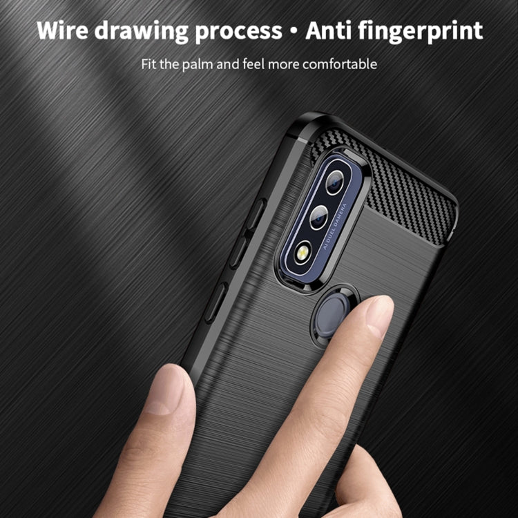 For Motorola Moto G Pure 2021 MOFI Gentleness Series Brushed Texture Carbon Fiber Soft TPU Case(Blue) - Motorola Cases by MOFI | Online Shopping South Africa | PMC TechLife | Buy Now Pay Later Mobicred