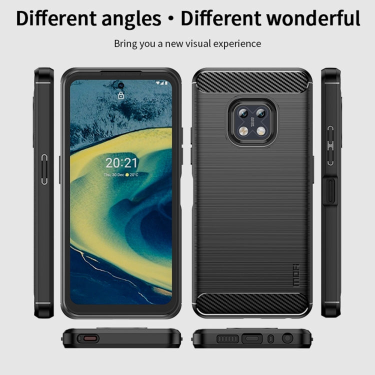 For Nokia XR20 MOFI Gentleness Series Brushed Texture Carbon Fiber Soft TPU Case(Blue) - Nokia Cases by MOFI | Online Shopping South Africa | PMC TechLife | Buy Now Pay Later Mobicred