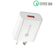 CA-25 QC3.0 USB 3A Fast Charger for Mobile Phone, AU Plug(White)