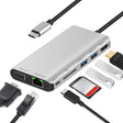 7 in 1 Type-C to RJ45+VGA+Type-C+SD Card Slot+USB3.0 x 2+HDMI Dock Hub Adapter - USB HUB by PMC TechLife | Online Shopping South Africa | PMC TechLife | Buy Now Pay Later Mobicred