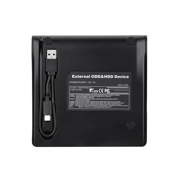 USB 3.0 Type-C Slim Optical Drive Burner External DVD ROM RW CD Writer for Desktop Laptop PC
