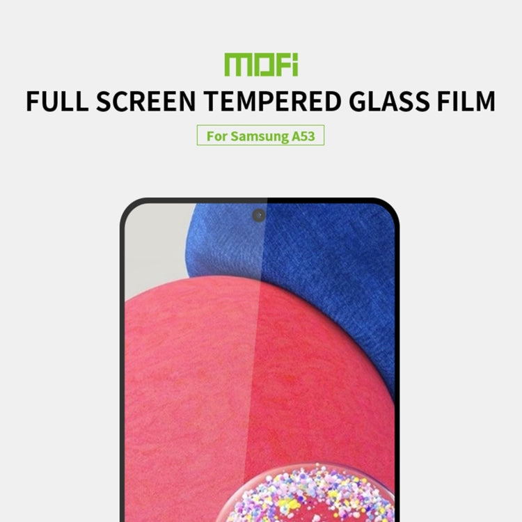 For Samsung Galaxy A53 5G MOFI 9H 2.5D Tempered Glass Full Film(Black) -  by MOFI | Online Shopping South Africa | PMC TechLife | Buy Now Pay Later Mobicred