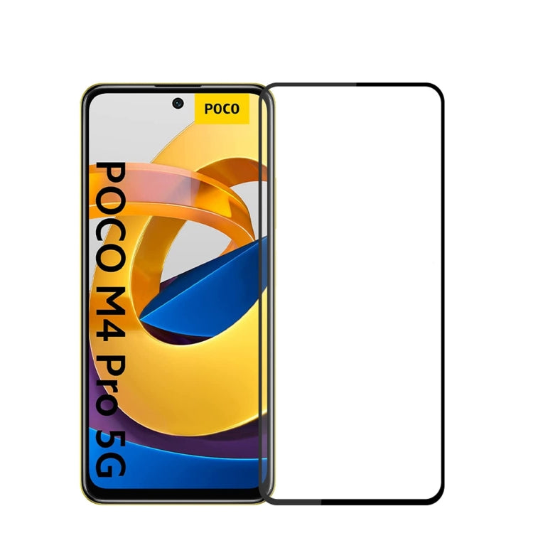 For Xiaomi Poco M4 Pro 5G MOFI 9H 2.5D Tempered Glass Full Film(Black) -  by MOFI | Online Shopping South Africa | PMC TechLife | Buy Now Pay Later Mobicred